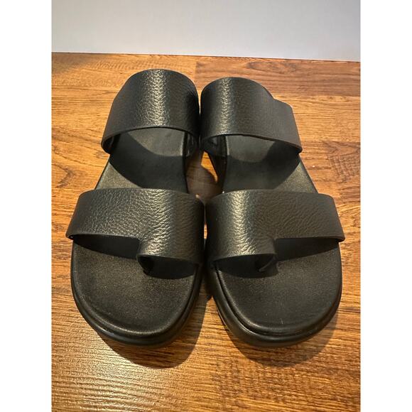 Naturalizer Genn Drift 2 Leather Slide Sandals - Size 8.5 Comfort Footwear - Picture 3 of 9